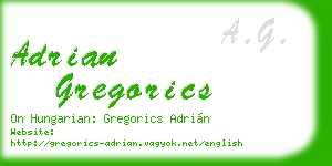 adrian gregorics business card